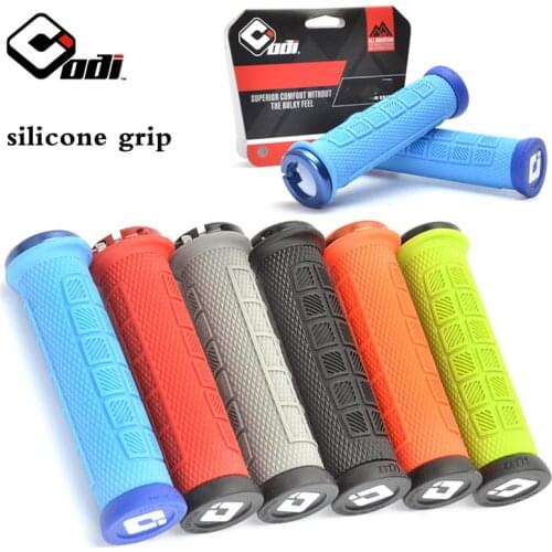 ODI Bicycle Handlebar Grips Soft Silicone Mountain Bike Handle 22.2mm Bicycle Bar Grips with Lock Ring MTB Grip Cover Bike Part