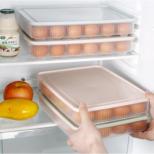 Large Size Single-Layer Egg Box Basket Organizer Plastic Egg Food Container Storage Box Home Kitchen Transparent Case Egg Box