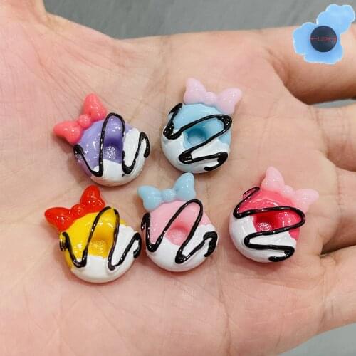 Wholesale 50Pcs Resin Donuts Children Shoe Charms Decorations Shoe Accessories Fit Croc Jibz Wristbands Adult Gifts