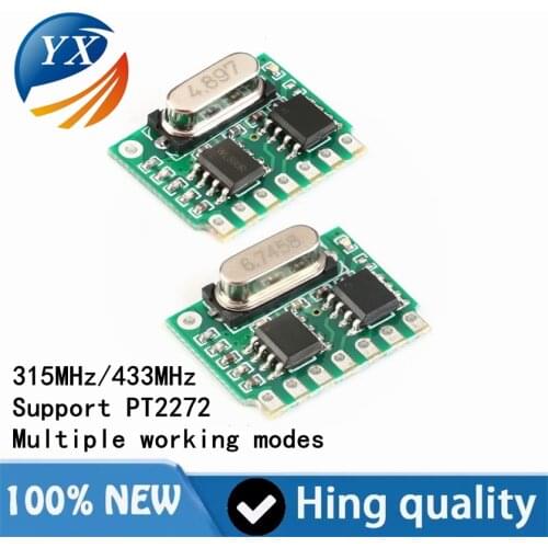 315MHz/433MHz learning remote controller receives and decode module to support PT2272 multiple modes of operation
