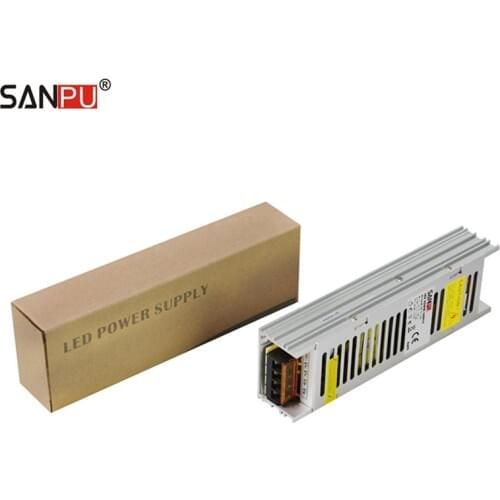 SANPU SMPS 24 v LED Power Supply 150w 6a Constant Voltage Switching Driver 110v 120v ac/dc Lighting Transformer Fanless Aluminum