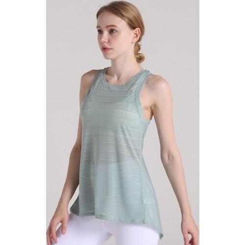 Women Backless Yoga Shirts Running Fitness T-shirts Sleeveless Vest Quick Dry Loose Sport Tee Tops Female Gym Workout Blouse