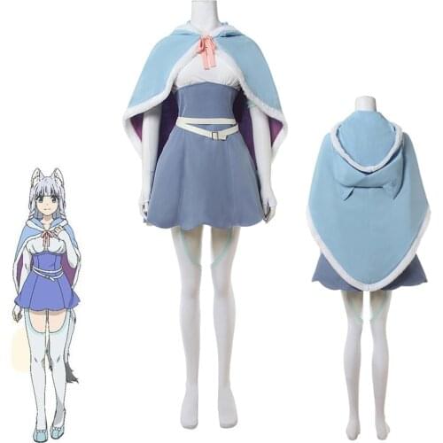 Anime Hataage Kemono Michi Cosplay Costume Wolf Shigure Sexy Dress Kemono Michi Rise Up Cosplay Women Girls Dress Cloak Xmas
