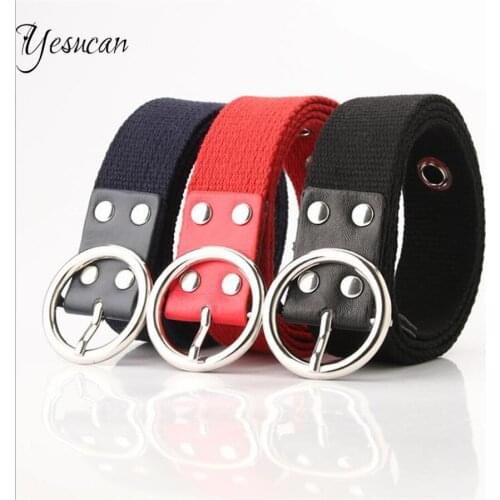 Womens Imitation-straw Woven Wide Belt Simple Wild Round Buckle Belt For Women Cotton Linen Elastic Woven Elastic Dress Belts