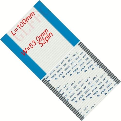 1.0pitch 44~52pin 20~100mm A-type Flexible Flat Cable FFC awm 20624 ROHS for TTL LCD DVD Computer