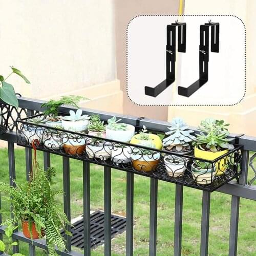 1 Pair Flower Pot Bracket Thickened High Loading Capacity Iron Anti-Fall Exquisite Plant Pot Support Holder for Garden Yard