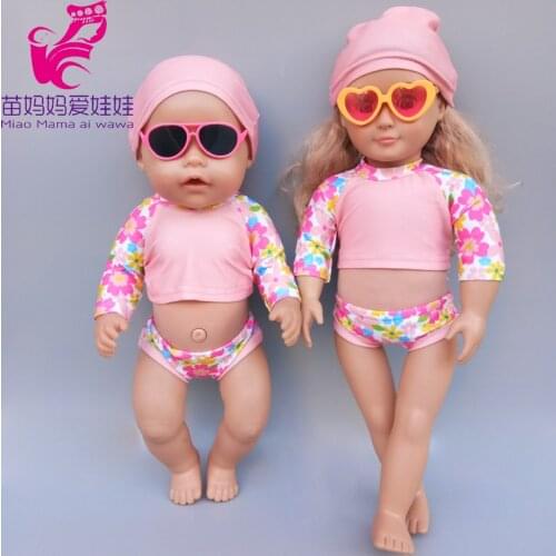 18-inch summer swimsuit suit suitable for 43cm baby doll one-piece suit doll accessories