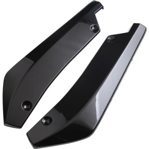 2PCS Universal Black Rear Bumper Lip Splitter Spoiler Car Body Kit