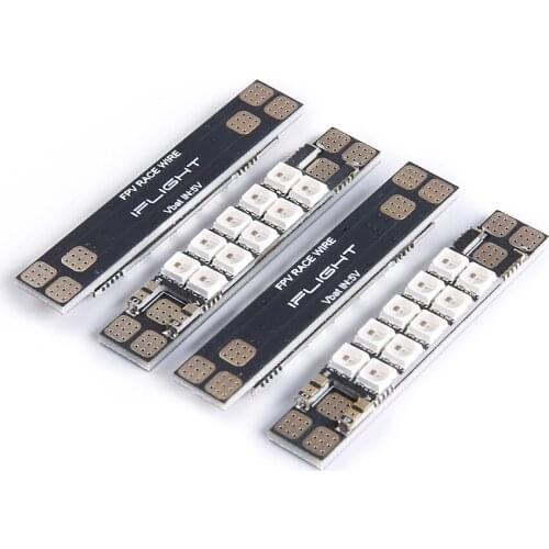 4PCS 45X8X4mm IFlight RGB 3535 Multi-Colors Race Wire 10 Lamp Beads LED PDB Board for RC FPV Racing Freestyle Toothpick Drones