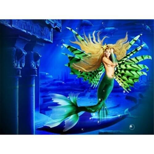 5D Diy Diamond Painting Cross Stitch Beauty Fish Home Decor Full Rhinestones Mosaic Inlay Diamond Embroidery Handcraft