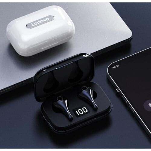 Lenovo LP3 Wireless Earbuds TWS LED Power Display Noise Reduction Bluetooth-compatible 5.0 In-ear Sports Earphones for Running