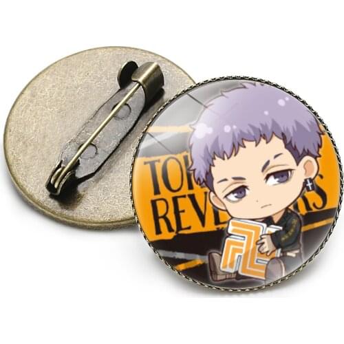 Anime Tokyo Revengers Brooch Cartton Metal Badge Pin Manjiro Sano Cosplay Accessories Buttons Collection Gift Decor Model Plate
