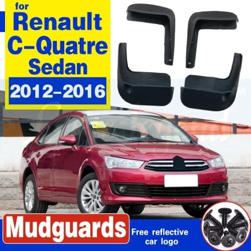 Mud Flaps Mudflaps For Citroen C-Quatre 2012-2016 Sedan Front Rear Splash Guards Mudguards fender Soft plastic Car Accessories