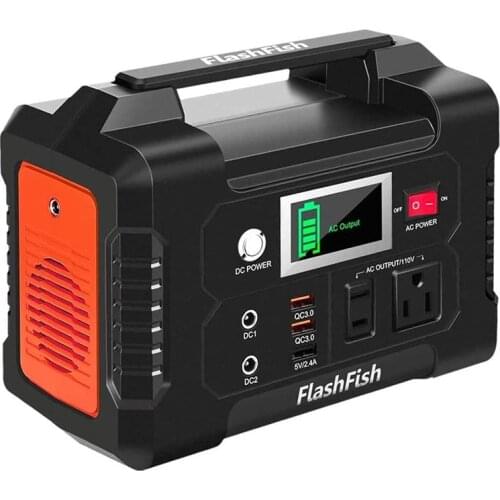 FlashFish 200W 300W 600W 1200W For Choices UPS Portable Power Station Solar Generator with 110V 220V AC Outlet 2 DC 3 USB Ports
