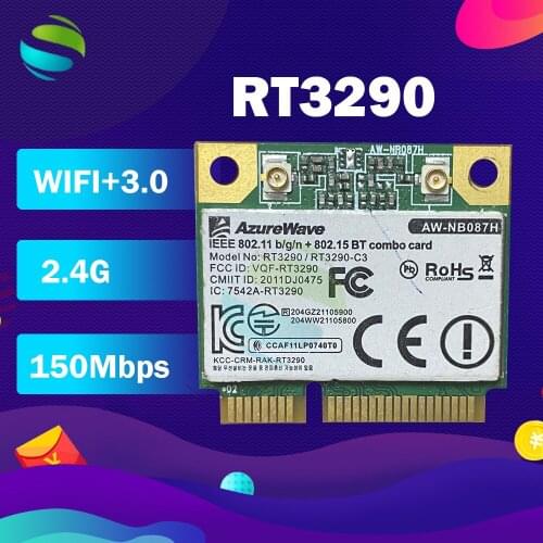 AzureWave AW-NB087H RT3290 150Mbps Half Mini PCI-e BT3.0 Wireless WLAN Wifi Card