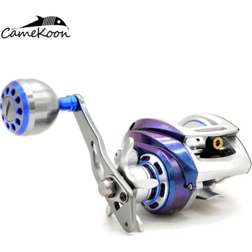 CAMEKOON Baitcasting Reel Aluminum Frame 8+1 Shielded Stainless Steel Bearings 8KG Carbon Drag Baitcaster for Saltwater Fishing