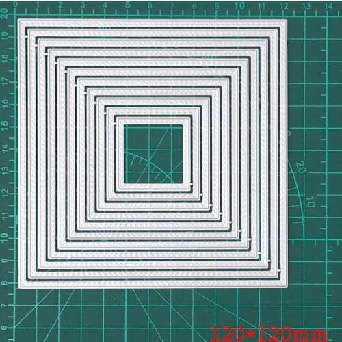 Square Frame Background Metal Cutting Dies Craft Die Stencils for DIY Scrapbook photo album Decorative Embossing DIY Paper Cards