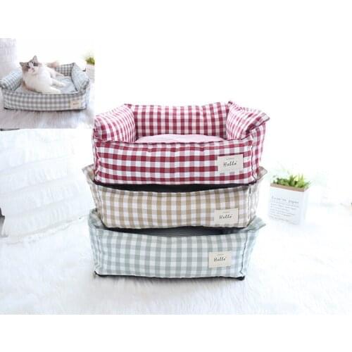 Dog Beds/Mats Autumn and Winter General Style All Removable Square Dog Kennel Cat Nest Candy Color Pet Goods Dog Supplies