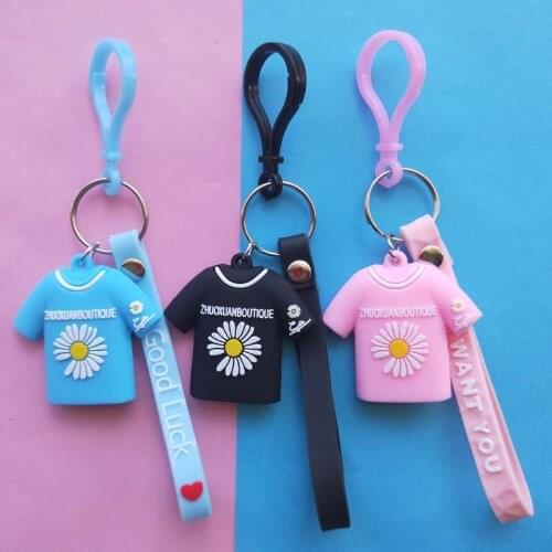 Little T-shirt Vest Keychain Homemade Cute Simple Creative Cartoon Pendant Couple Girl Backpack Pendant Decoration Jewelry