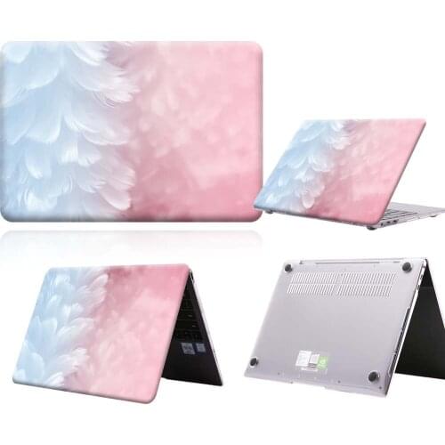 Soft Touch Feather Pattern Fasion Laptop Case For MateBook 13/13 AMD Ryzen/14/D14/D15/X 2020/X Pro/Pro 16.1/Honor MagicBook14/15