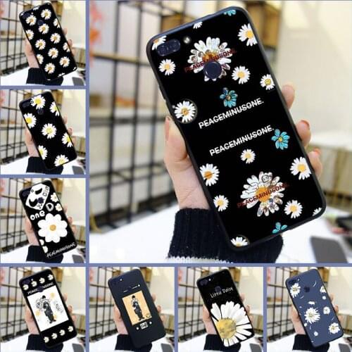 Soft Phone Case For Huawei Y5 Y6 Y7 Prime 2017 2018 Y9 2019 Silicone Daisy Flower Back Cover For Huawei Y3 Y5 Y6 II Y7 Pro Case