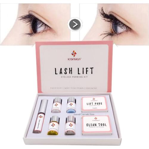 Eyelash Perm Kit Curling Lash Enhancer Extension Eye Lashes Glue For Professional Liquid Lash Lift Kit+Clean Tool+Lift Pads