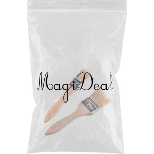 2pcs Pastry Brushes Set, Natural Bristle, Hardwood Handle, Heat-resistant, 70