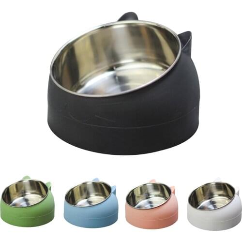 Non-slip Cat Bowls Stainless Steel Pet Bowls With Raised Stand Pet Food and Water Bowl For Cats Dogs Feeder Pet Product Cat Bowl