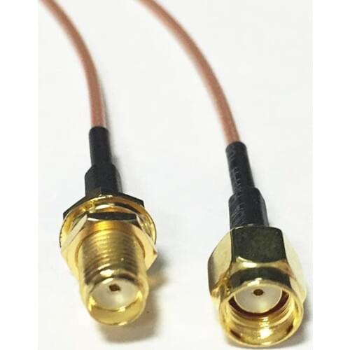New RP-SMA Male Plug Switch SMA Female Jack nut WIFI antenna cable RG178 Wholesale 15CM 6" Adapter