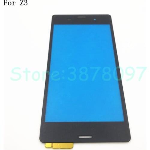 Original 5.2 inches For Sony Xperia Z3 L55t D6603 D6653 Touch Screen Digitizer Sensor Outer Glass Lens Panel With Logo