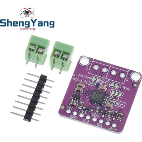 MAX31865 PT100 to PT1000 RTD-to-Digital Converter Board Temperature Thermocouple Sensor Amplifier Module 3.3V/5V For Arduino