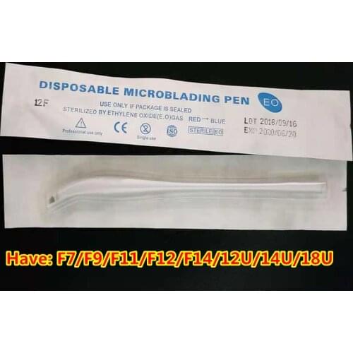 10pcs Wholesale disposable microblading tebori pen in 12CF/14CF/17CF/18U Blade Manual Brow Tattoo Tool with Expiry date/Lot No
