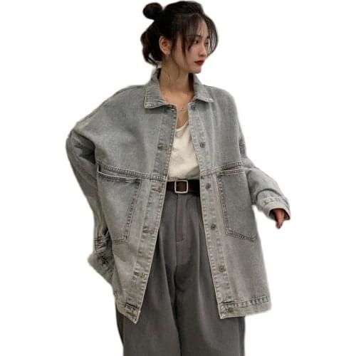 Loose Casual Denim Tops 2021 Temperament Spring Autumn Women Jacket New Elegant Korea Fashion Fairy Student Female Coat OK818