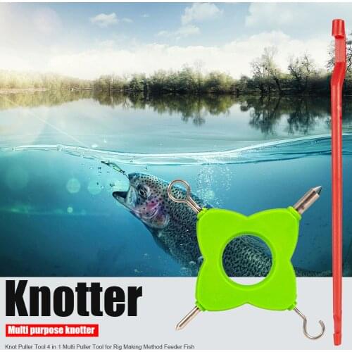 Knotting Knot Tool Rig Feeder Fish Tackles 4 in 1 Nippers Quick Knot Tying Tool Multi Puller Carp Fishing Line