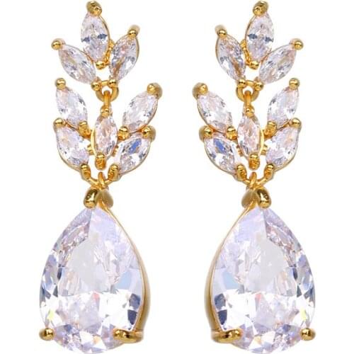 Bettyue Brand Water Drop Fashion Charm Simple Female Classic Jewelry AAA Cubic Zircon Stud Earring for Women Wedding Party Gift