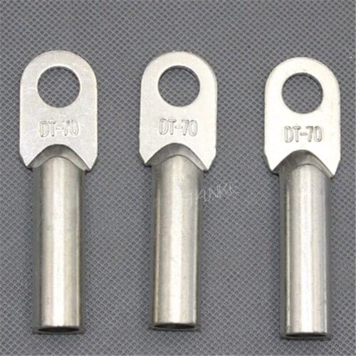 1piece DT-70 70mm2 Cable Lug Terminal Connector Copper Coated tin Tone for 12.5mm Dia Bolt Electric power fittings B type