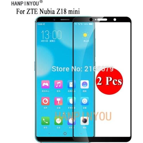 2 Pcs/Lot For ZTE Nubia Z18 mini Z18 5.7" Full Cover Screen Protector Tempered Glass Protective Film + Clean Tools