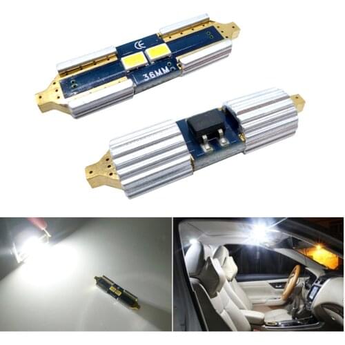 2x Canbus C5W Led C10W Bulb Festoon Led Car Interior Light Dome Reading License Plate Lamp Auto white high bright 31/36/39/42MM