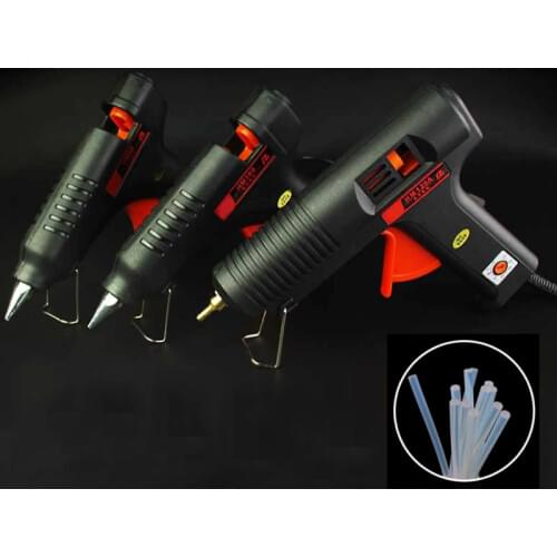 20/25/60/100/120W Glue Gun + 10 Pcs 7/11x200mm Glue Sticks Hot Melt Glue Gun DIY Arts Crafts Heating Repair Tool Glue Heater