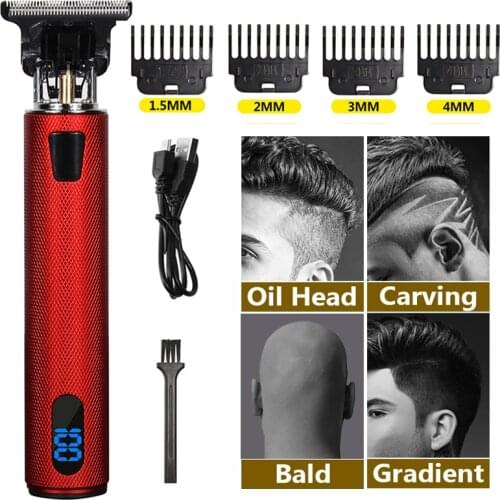 2021T9 New USB Rechargeable Hair Trimmer Barber LCD Hair Clipper Machine Hair Cutting Beard Trimmer For Men Haircut Styling Tool