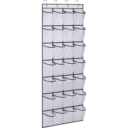 28 Large Mesh Thickened Door Shoe Storage Bag 4 Hooks Mesh Shoe Storage Rack Storage Rack