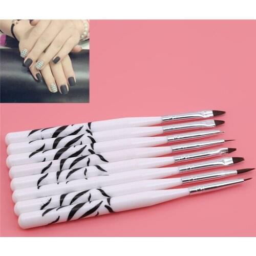 3D Nail Carving Pen Pro Salon Nail Paintbrush Art Plastic Sculpture Carving Emboss Modeling Builder Dotting Tools 8 PCS/Set