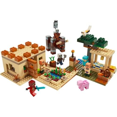 580pcs Compatible 21160 myworld The Villager Raid building block Toy