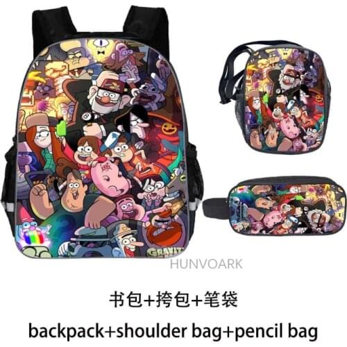 Anime Gravity Falls Kids School Bags Boys Girls School Laptop Backpack Dipper Mabel Kindergarten Travel Bagpack Best Gift Bag