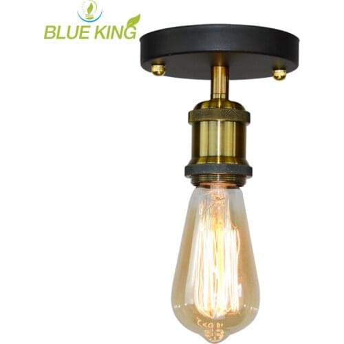 Vintage Simple Copper/Bronze Ceiling Lights Retro Industrial E27 suspended Aisle Corridor Lustres Ceiling Lamp Fixture