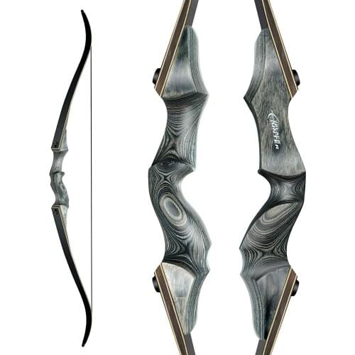 Black Hunter Traditional Beauty Hunting Reflection Bow And Arrow Outdoor Shooting Recurve Bow Wooden Split Archery Bow
