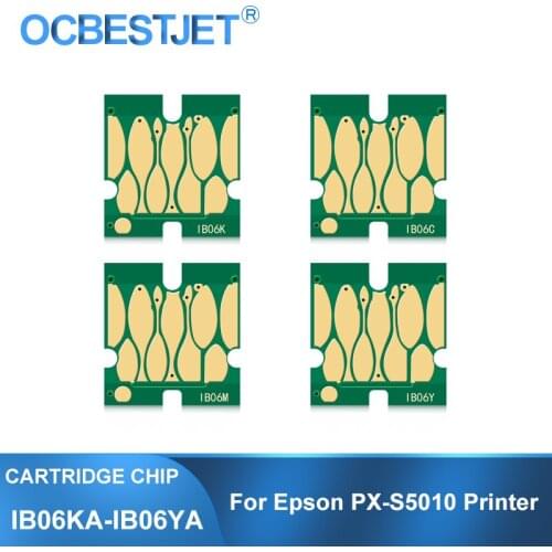 IB06 IB06KA IB06CA IB06MA IB06YA Ink Cartridge Chip For Epson PX-S5010 PX S5010 Printer One Time Use Chips