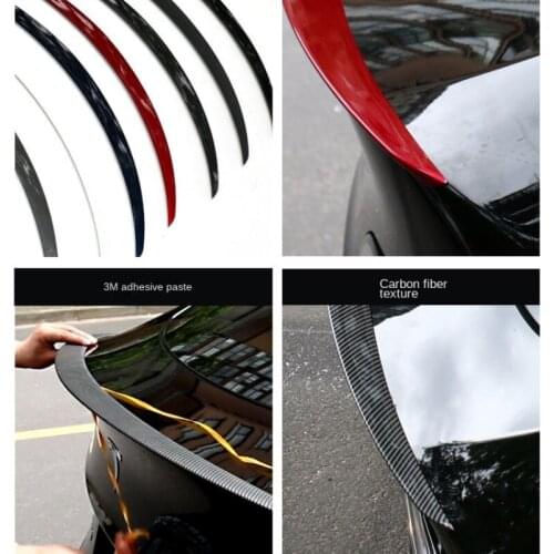 For Tesla Tesla Model Y Carbon Fiber Tail ABS Fixed Wind Wing Model 3 Paint Tail Wing Trunk Spoiler Car Modification Parts