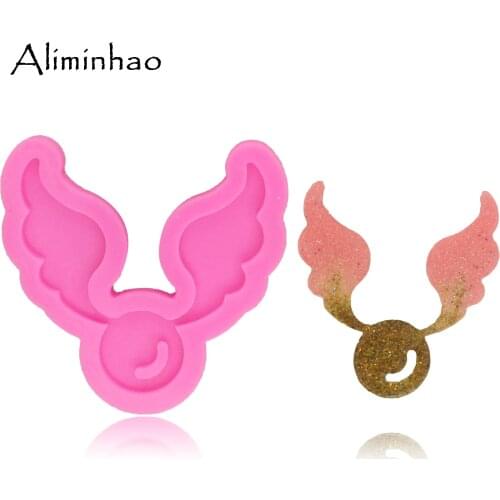 DY0068 Angel wings shape fondant cake decoration dessert tools Sugarcraft silicone mold for cake clay DIY chocolate Resin mold