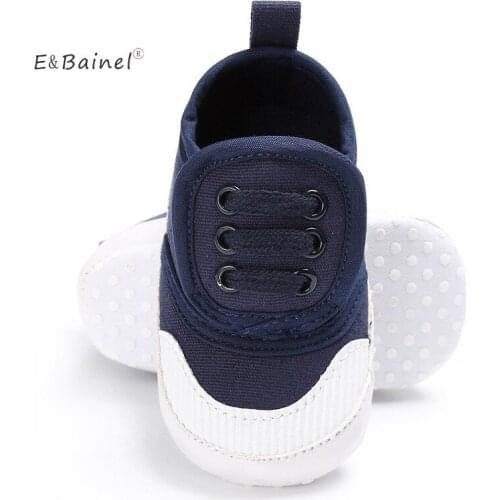 E&Bainel Canvas Baby Shoes For Kids 0-18 month Boys Girls Shoes Solid Soft Bottom Baby Sneakers Sport Shoes